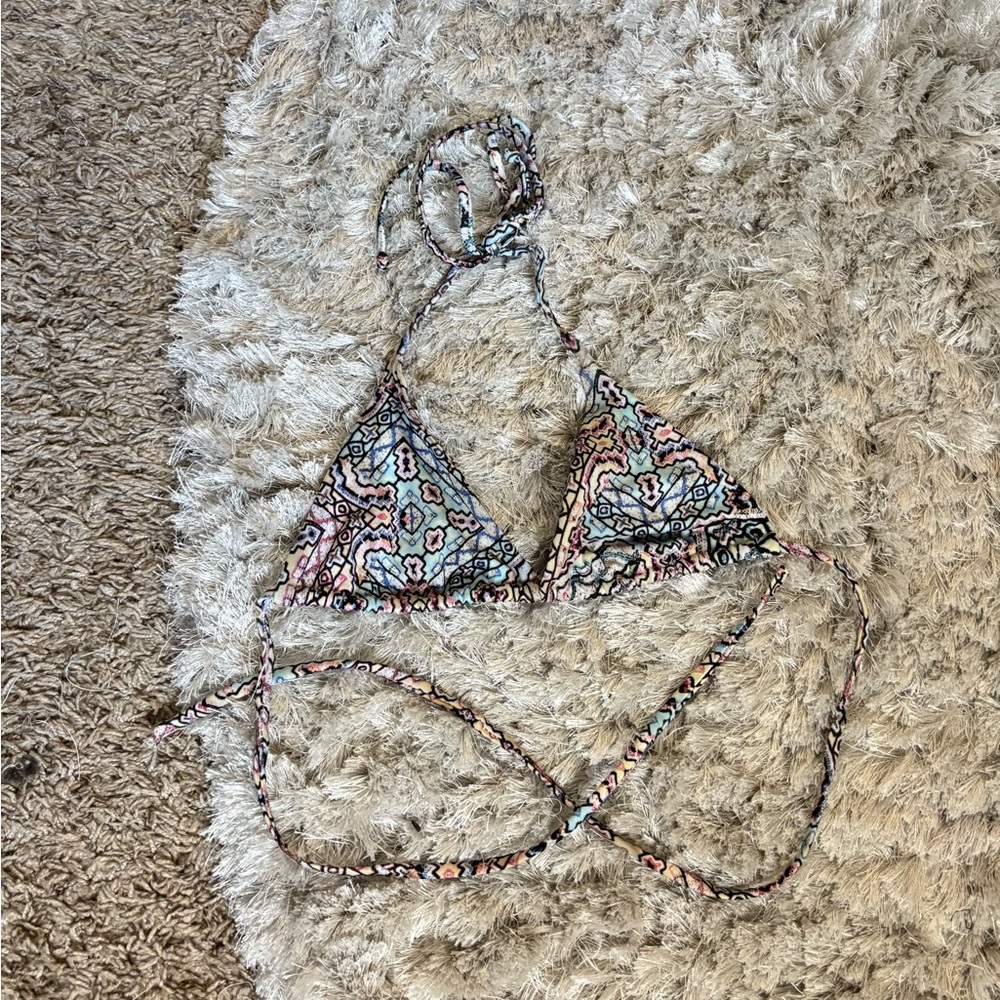 Beach Riot Geometric Print Bikini Top